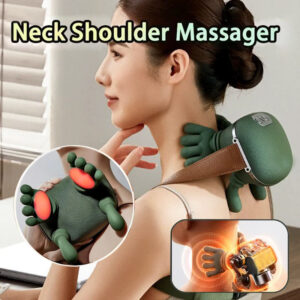 Cordless electric neck and shoulder massager for relaxing massage and pain relief